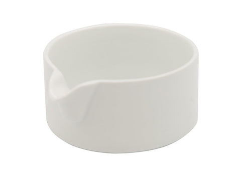 Pure White Porcelain Matcha Bowl with Spout – Modern Ceramic Tea Bowl for Whisking and Pouring # 93978