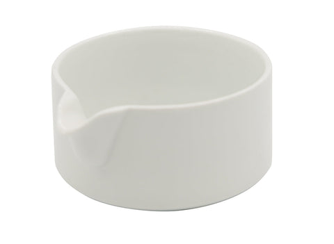 Pure White Porcelain Matcha Bowl with Spout – Modern Ceramic Tea Bowl for Whisking and Pouring # 93978