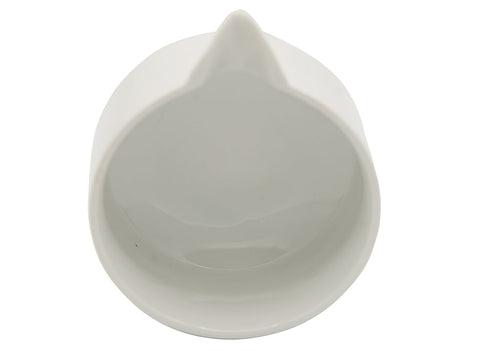 Pure White Porcelain Matcha Bowl with Spout – Modern Ceramic Tea Bowl for Whisking and Pouring # 93978