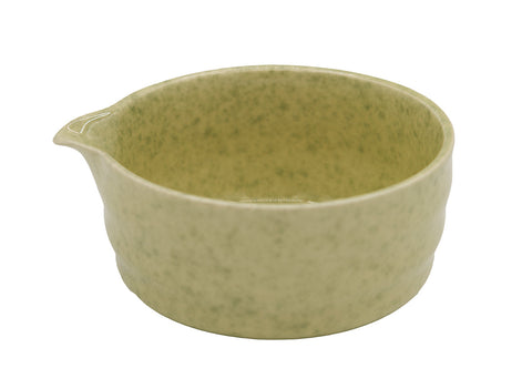 Speckled Green Matcha Bowl with Spout – Ceramic Tea Bowl for Easy Pouring # 93982