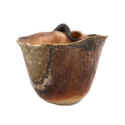 Wood-Fired Dehua Hand-Pulled Floral Cup # 94991
