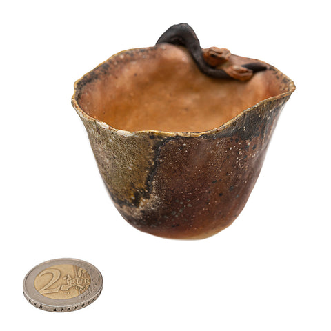 Wood-Fired Dehua Hand-Pulled Floral Cup # 94991