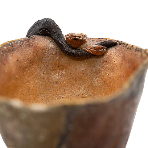 Wood-Fired Dehua Hand-Pulled Floral Cup # 94991