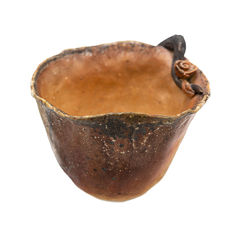 Wood-Fired Dehua Hand-Pulled Floral Cup # 94991