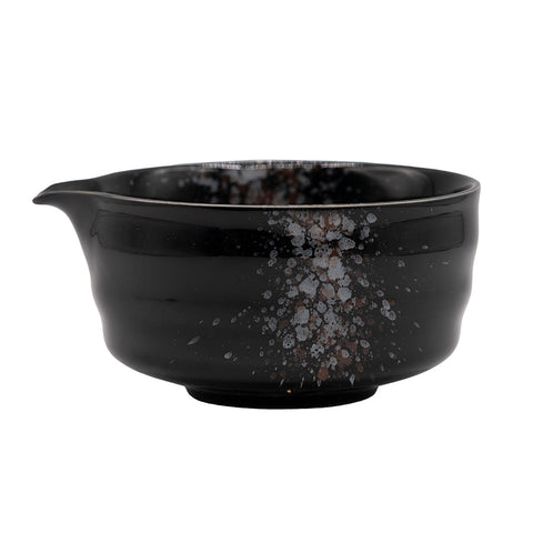 Black Glaze Katakuchi Matcha Bowl # 94732