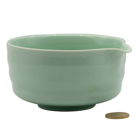 Celadon Katakuchi Matcha Bowl # 94733