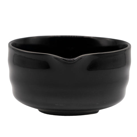Glossy Black Katakuchi Matcha Bowl # 94734