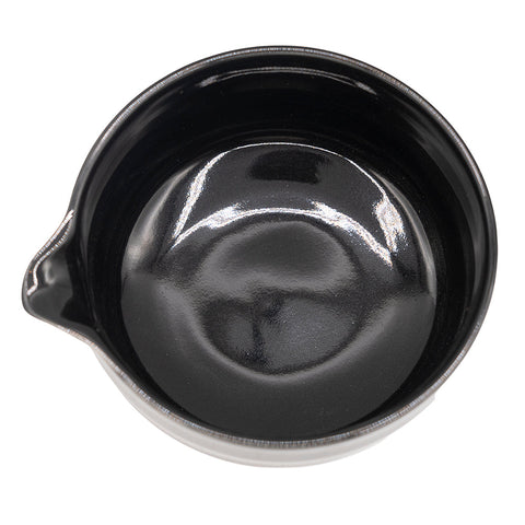Glossy Black Katakuchi Matcha Bowl # 94734