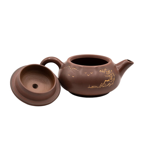 Nixing tao Clay Small Ming Lu Teapot # 94528, 80 ml