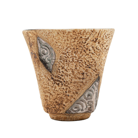 Wide-Rim Tea Cup with Auspicious Cloud Design # 94418, 40 ml