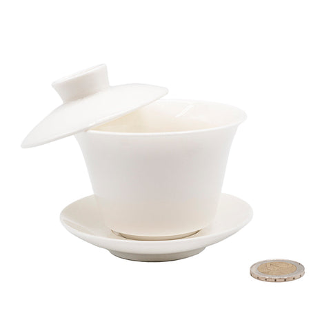 High Dehua Porcelain Gaiwan with Central Lid Knob # 95009 150 ml