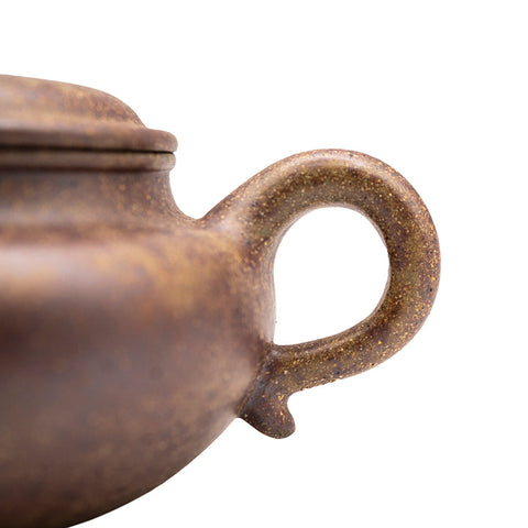 Kiln-transformed horizontal yixing clay woodfired teapot # 94789