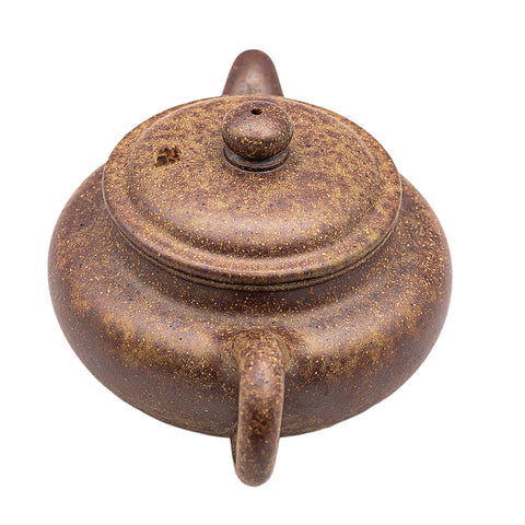 Kiln-transformed horizontal yixing clay woodfired teapot # 94789