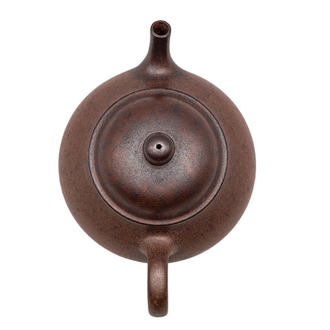 Horizontal kettle yixing clay woodfired teapot # 94790