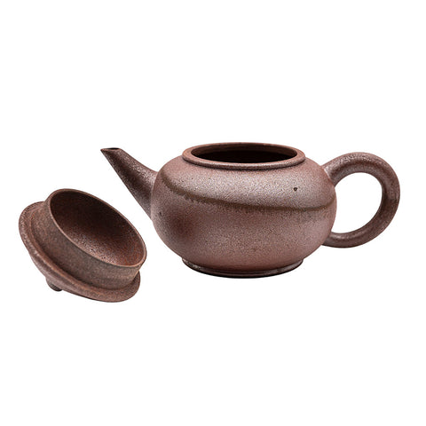 Frosted horizontal kettle yixing clay woodfired teapot # 94791