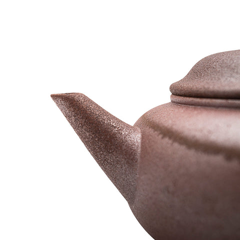 Frosted horizontal kettle yixing clay woodfired teapot # 94791
