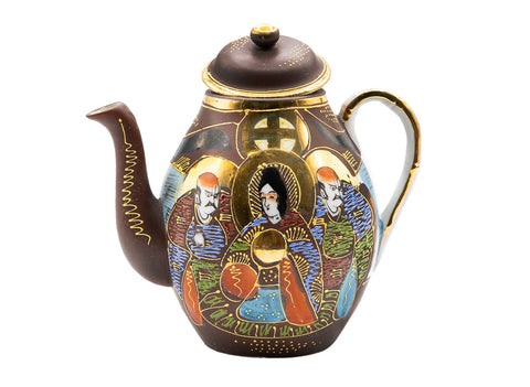 Teapot, Satsuma, handpainted, vintage Japanese. mid-XX century #93066