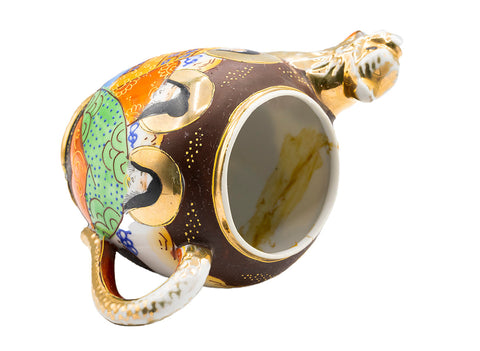 Teapot, Satsuma, handpainted, vintage Japanese. mid-XX century #93067