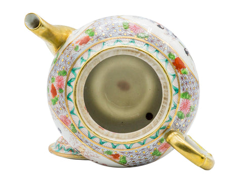 Japanese vintage porcelain teapot, handpainted # 93203