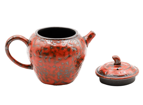 Coral Red Shoulder Beauty Ceramic Teapot # 93465, 170 ml