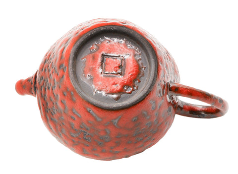 Coral Red Shoulder Beauty Ceramic Teapot # 93465, 170 ml