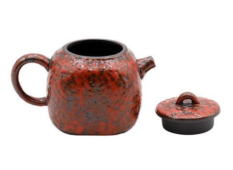 Coral Red Ceramic Teapot # 93462, 100 ml
