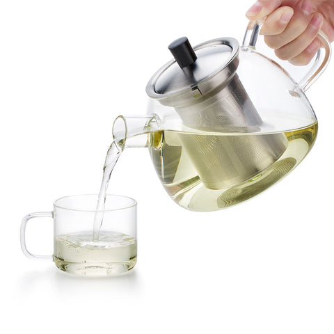 Glass Teapot 900ml with Removable Stainless Steel Infuser # 801