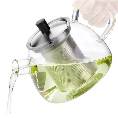 Glass Teapot 900ml with Removable Stainless Steel Infuser # 801