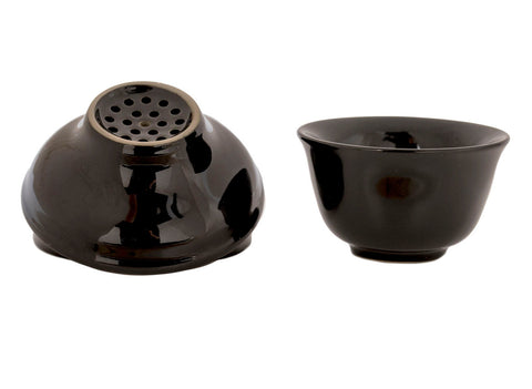 Set for tea ceremony (9 items) # 91045, porcelain: teapot 200 ml, gundaobey 200 ml, teamesh, six cups 58 ml.